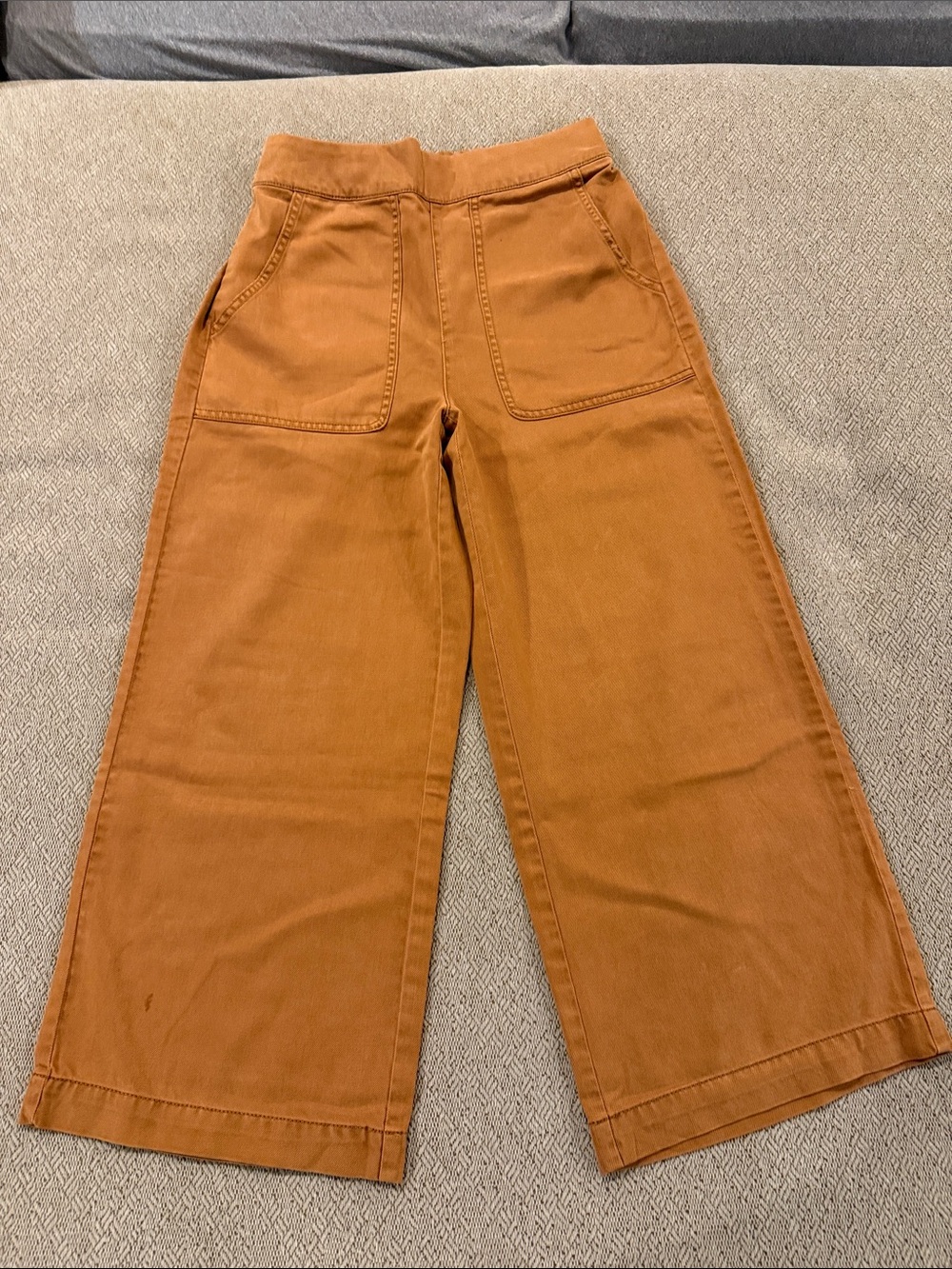 Nicole Miller Wide-Leg  rust colored pull on pants high rise elastic waistband.